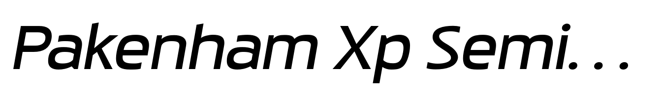 Pakenham Xp SemiBold Italic
